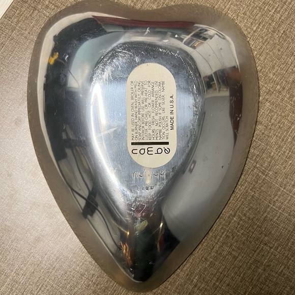 Nambe Mills Silver Heart Tray - Picture 2 of 2